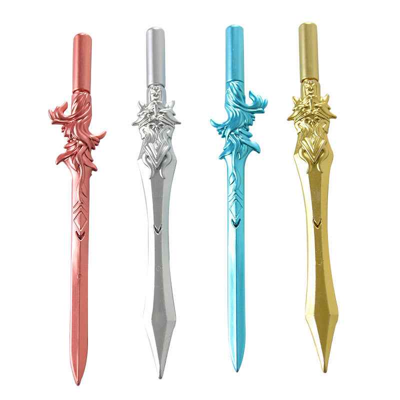 12 Pack Ancient Sword Plastic Gel Ink Pens Set - TTpen