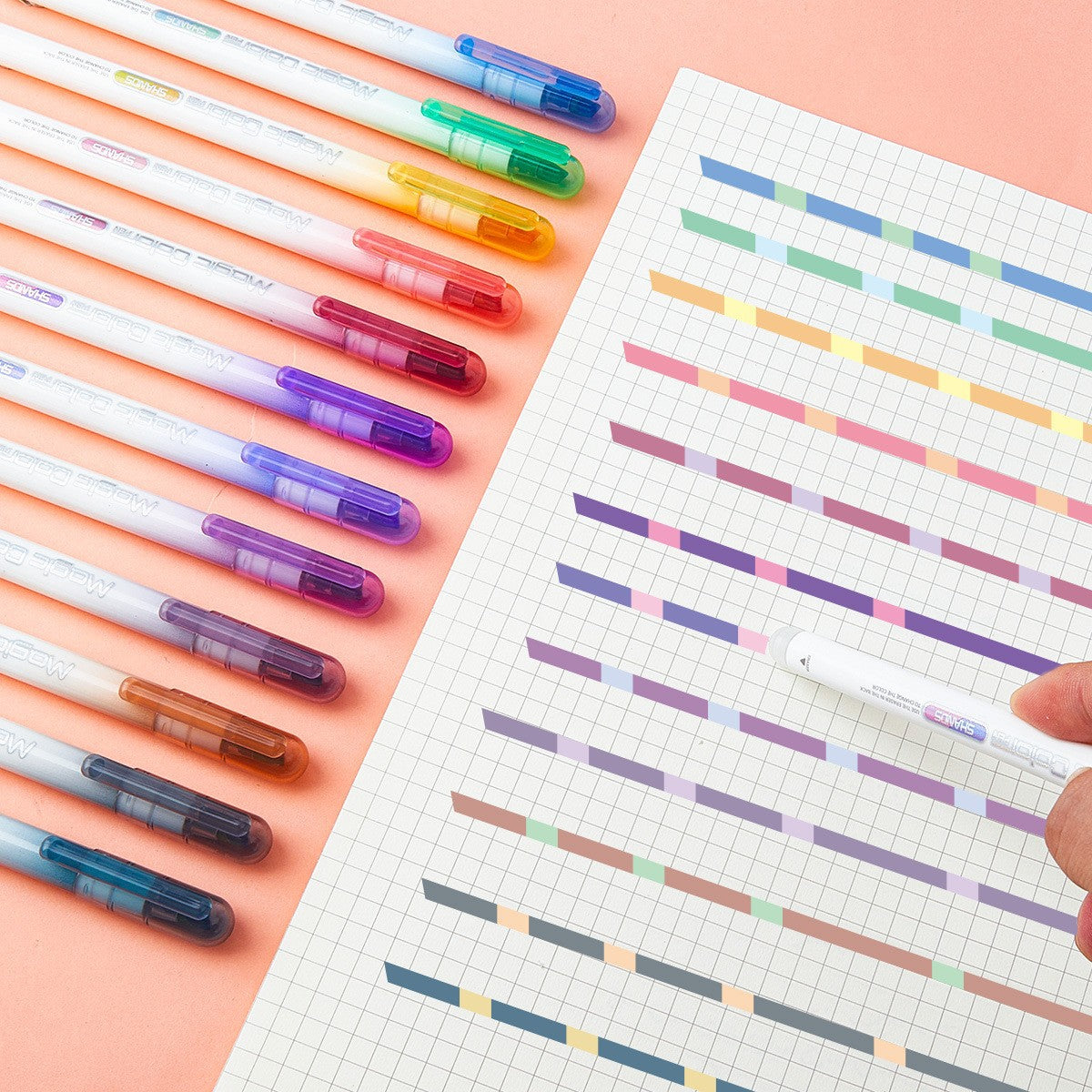 12-Color Magic Friction Highlighters Color Changing Markers for Kids