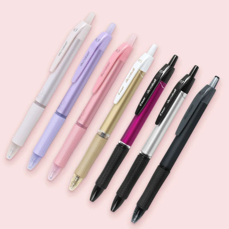 2pcs Pilot Acroball T Series Black Ballpoint Pen 0.3mm/0.5mm/0.7mm