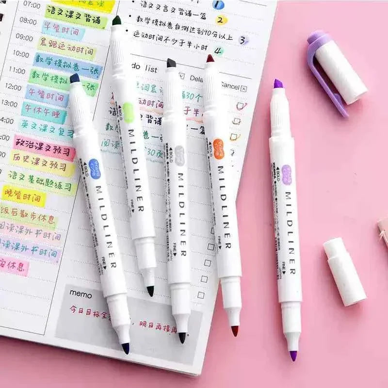 Zebra Mildliner Dual-Tip Highlighter Marker Pens Set,25 Colors