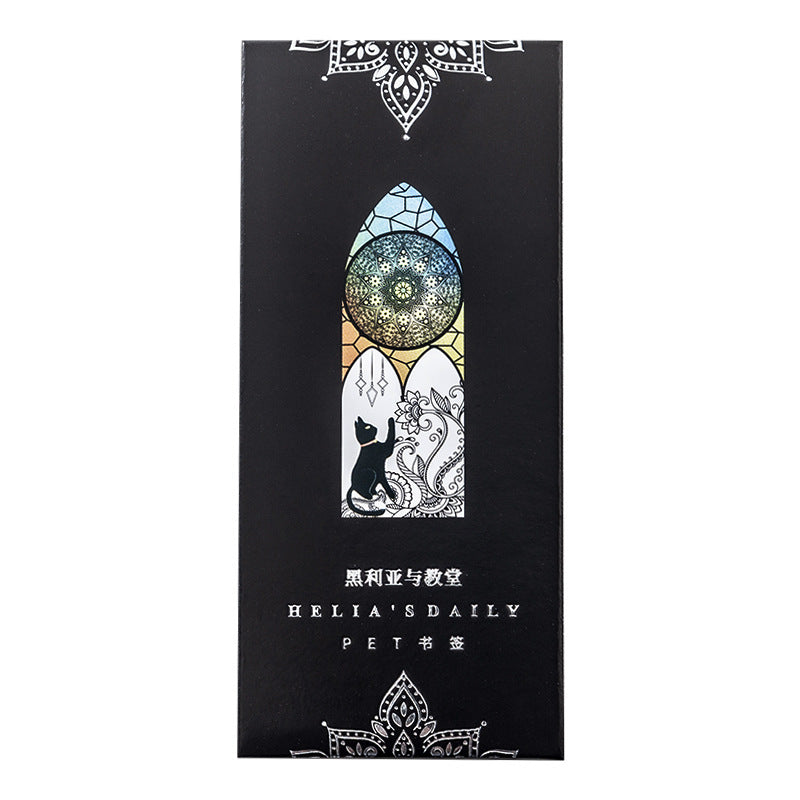 Black Cat PET Bookmark Set – 36 Elegant Page Markers