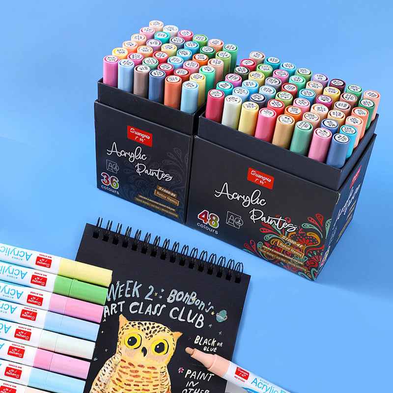 Guangna Pastel Paint Acrylic Marker Pens,3mm Medium Tip,24 Colors - TTpen