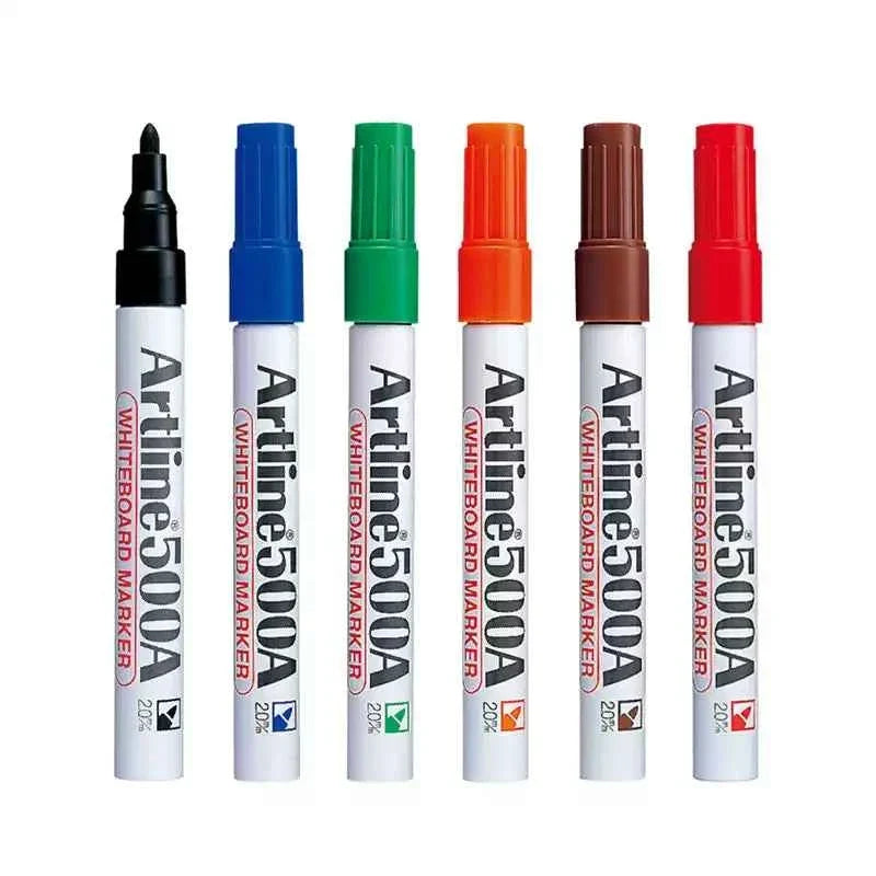 Artline 500A Whiteboard Markers | 2.0mm Bullet Tip | Low Odor 3 Pack