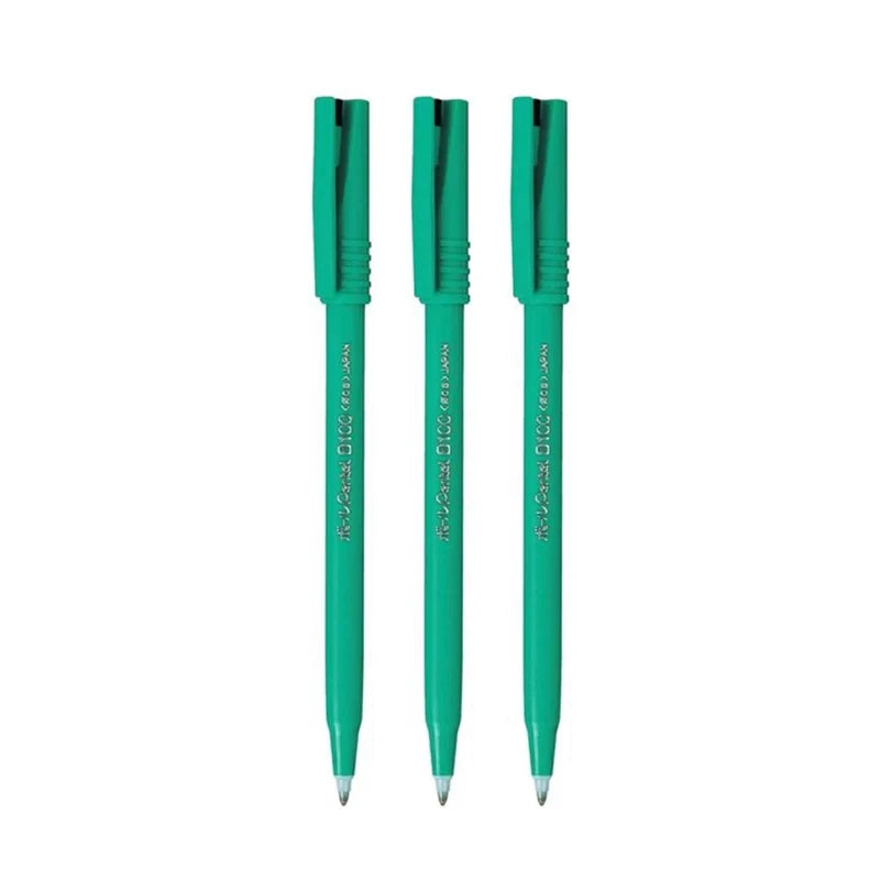Pentel B100 Water-Based Ballpoint Pen, Black Ink, 3 Pieces