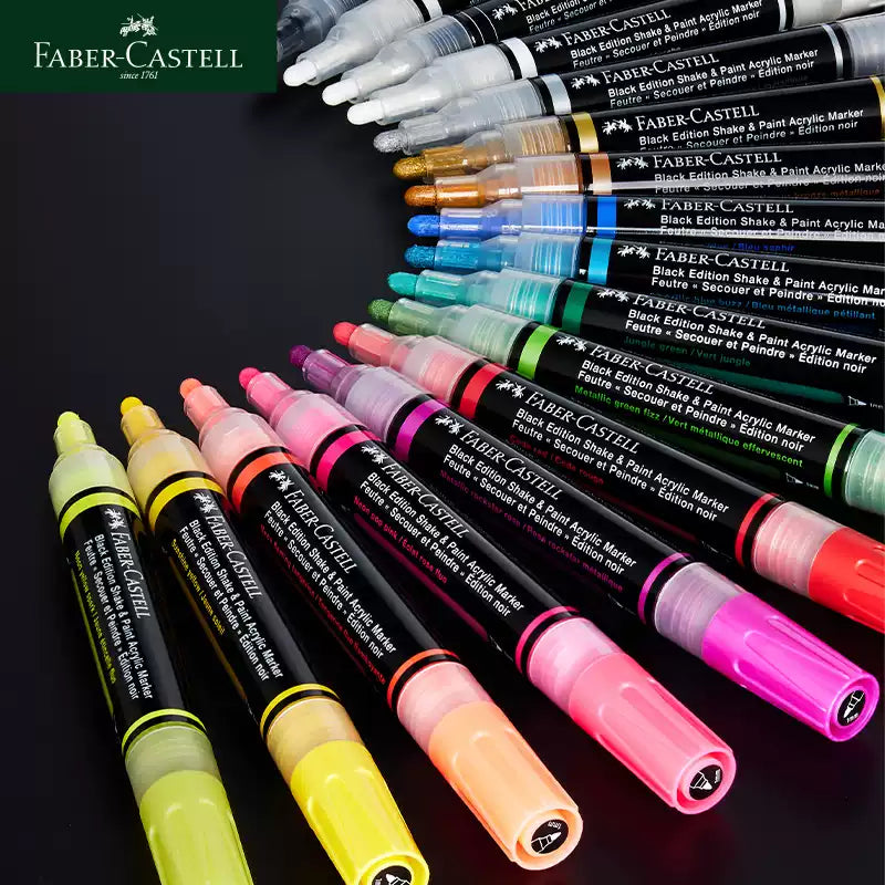 Faber-Castell Metallic Acrylic Markers 6-Pack