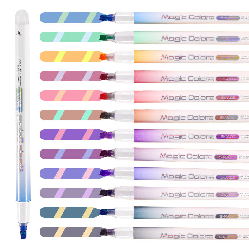 12-Color Magic Friction Highlighters Color Changing Markers for Kids