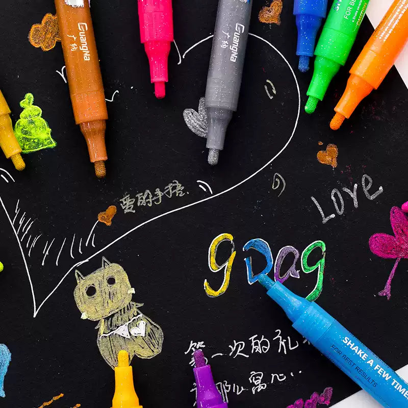 Guangna 1152 Glitter Metallic Markers 12-Pack