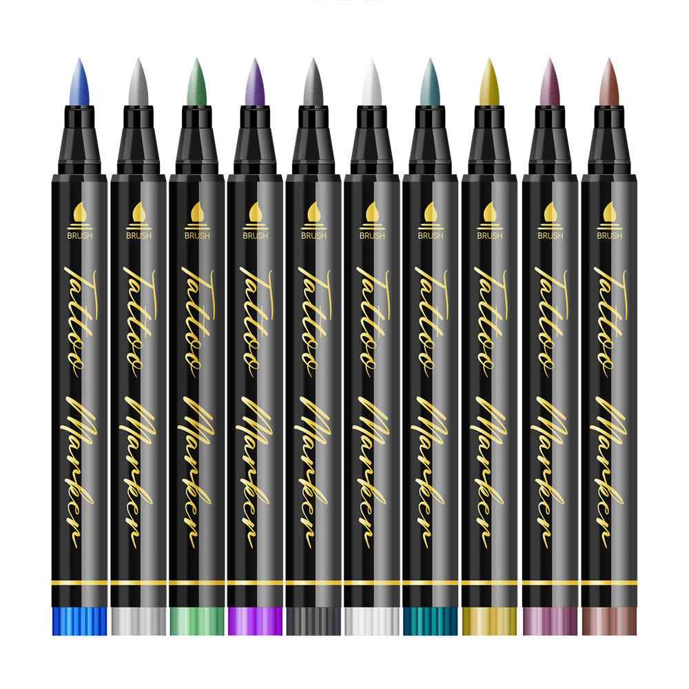 10/12/18/24 Colors Temporary Tattoo Markers Set