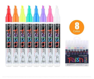 Guangna Fluorescent Board Pop Markers – 5mm Tip 8/12-Color
