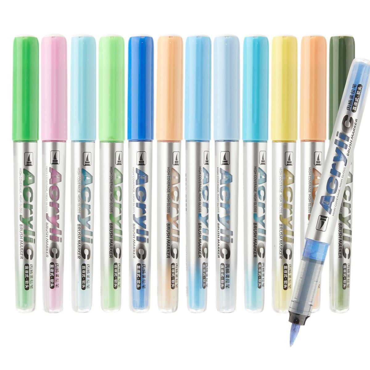 24/36/48 Colors Acrylic Marker Pens Brush Tip