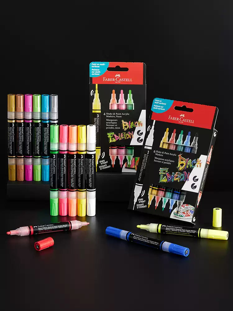 Faber-Castell Metallic Acrylic Markers 6-Pack