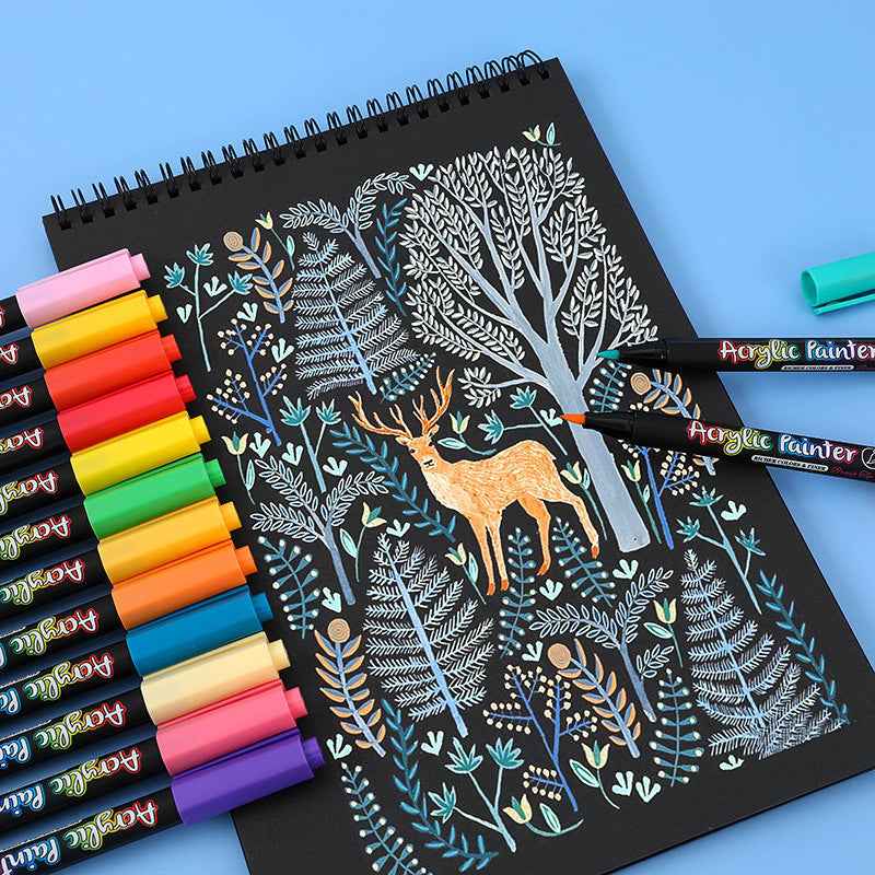 Guangna 60 Colors Brush Tip Acrylic Paint Marker Pens - TTpen