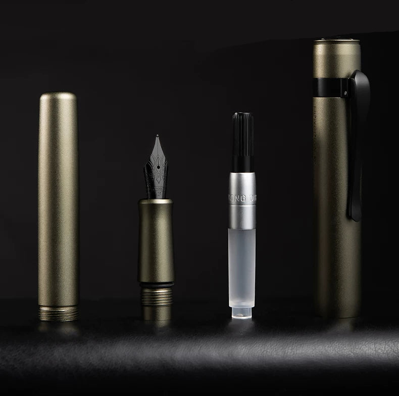 HONGDIAN M2 Aluminum Pocket Fountain Pen | Compact EDC 105mm
