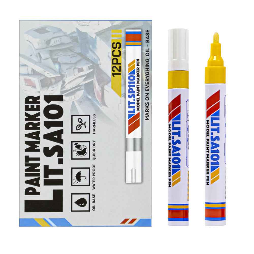 12 Color Gundam Model Paint Marker Pen Set