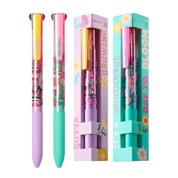 KACO 3-in-1 Floral Multi-Pen 2-Pack