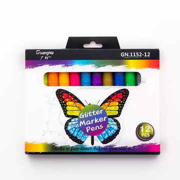Guangna 1152 Glitter Metallic Markers 12-Pack