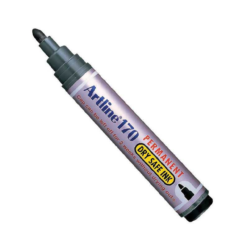 Artline 170 Permanent Marker 2.0mm Dry-Safe Ink 4 Pack 2.0mm 4 Black