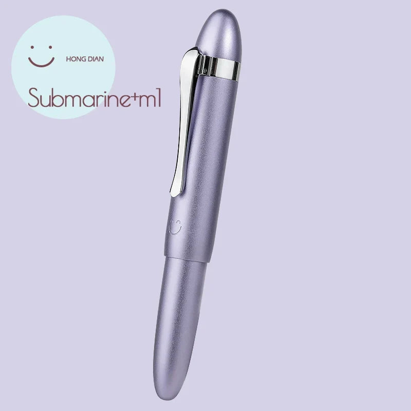 Hongdian Mini Pocket Travel Fountain Pen Submarine Shape Aluminium