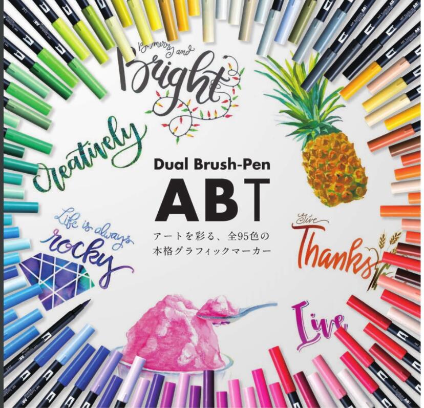 Tombow Dual Brush Pen,Grayscale,1-Pack,Brush and Fine Tip Marker