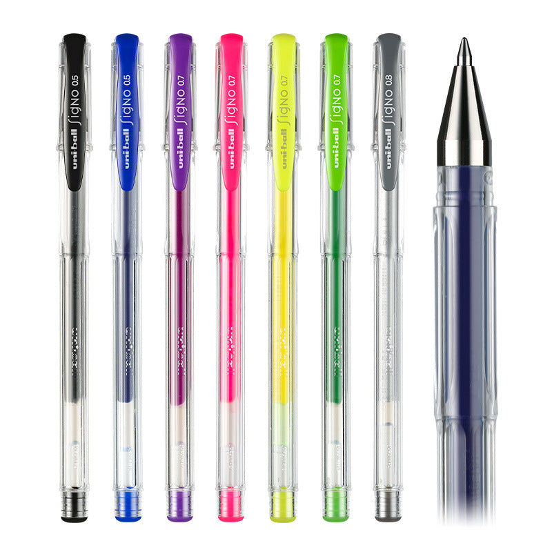 Uni-ball Signo UM-100 Gel Ink Pen - 0.5 mm -10Pcs Black