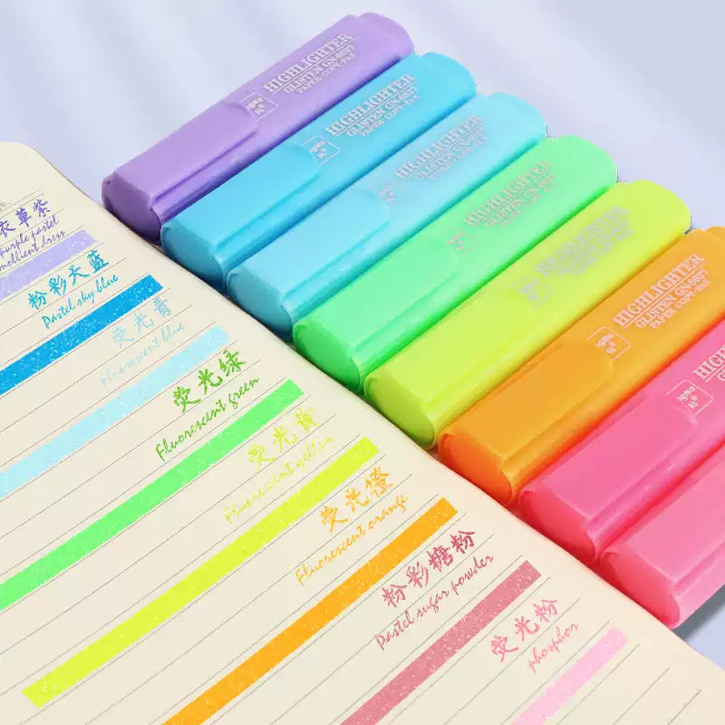 Guangna 6627B Glitter Highlighters 8-Pack