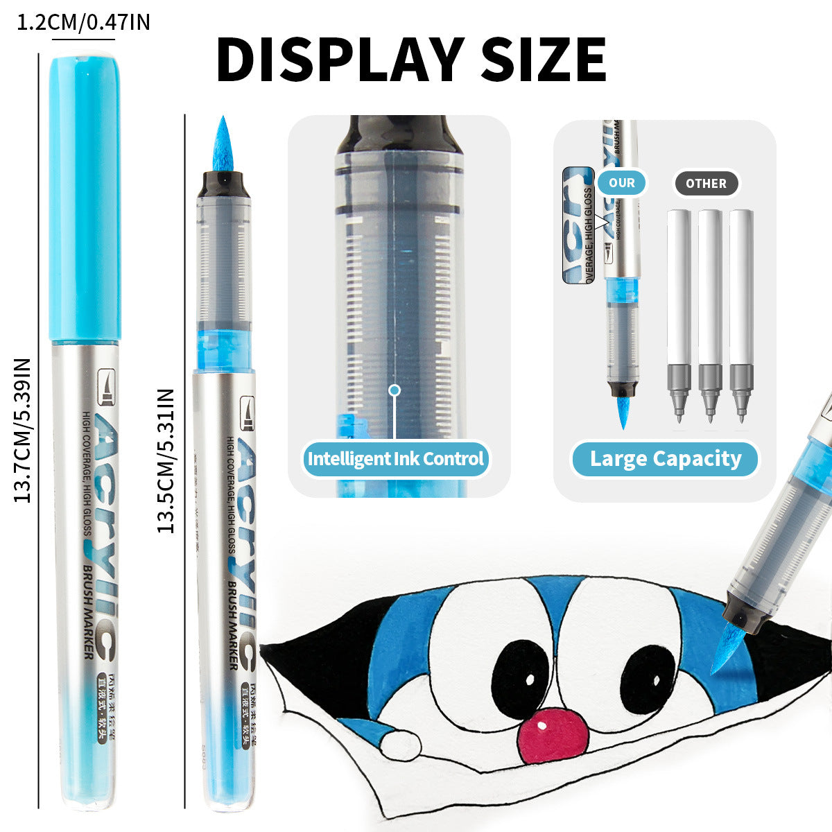 24/36/48 Colors Acrylic Marker Pens Brush Tip