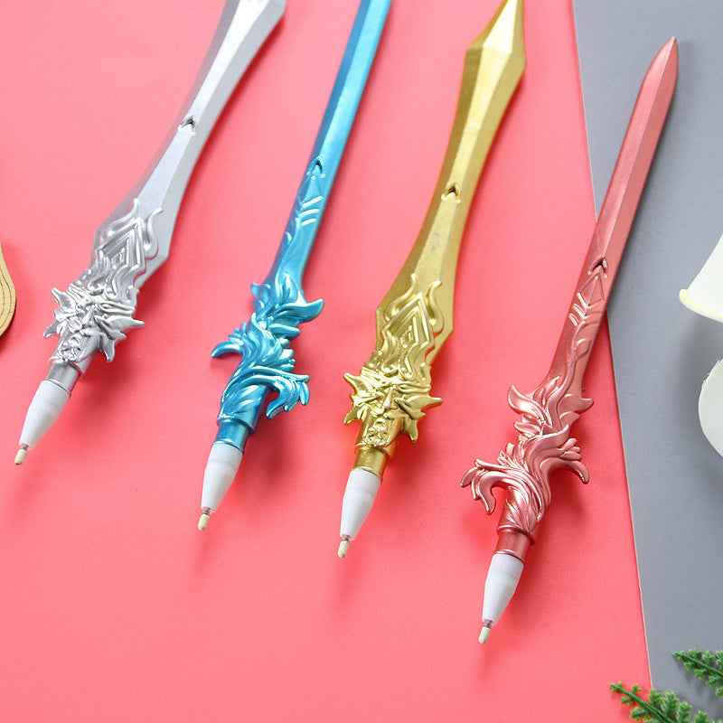 12 Pack Ancient Sword Plastic Gel Ink Pens Set - TTpen