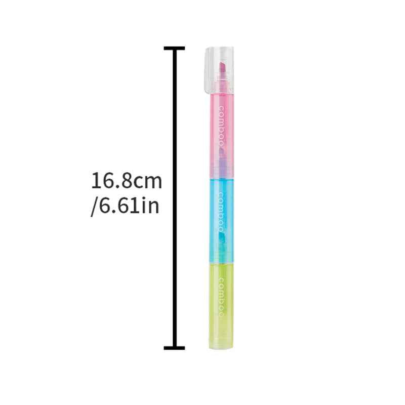 12-Color Comboo Highlighter Fluorescent Markers Set