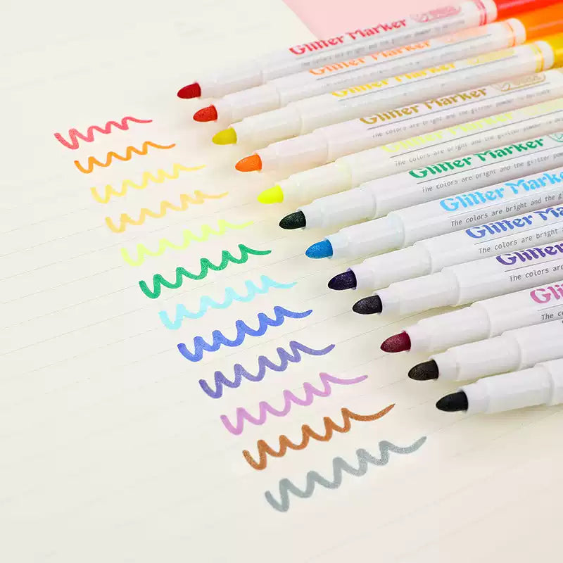 Guangna 6622 Glitter Markers 12-Pack