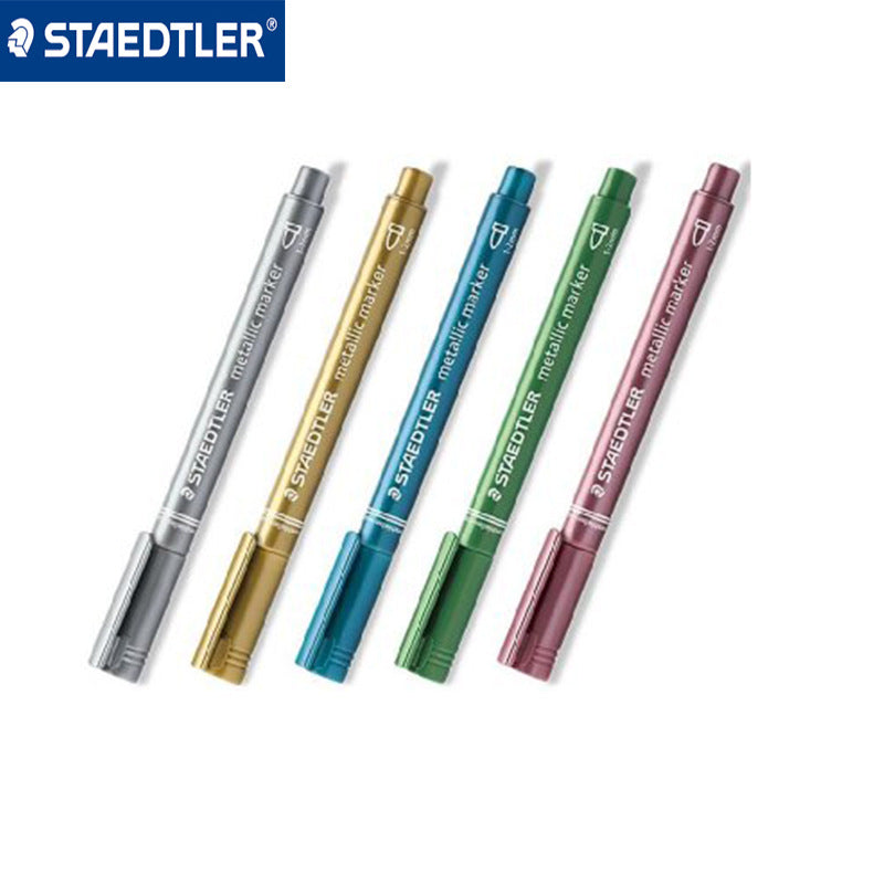 STAEDTLER 8323-S BK5 Metallic Markers - Assorted Colours (Pack of 5)