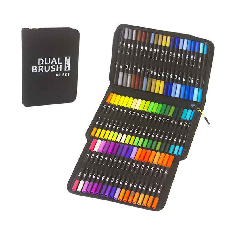 60/72/120 Colors Art Markers Dual Tip Brush Pen for with Case - TTpen