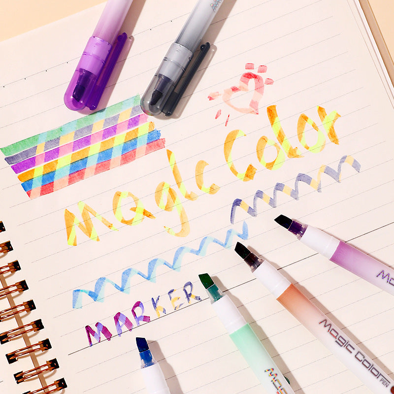 12-Color Magic Friction Highlighters Color Changing Markers for Kids