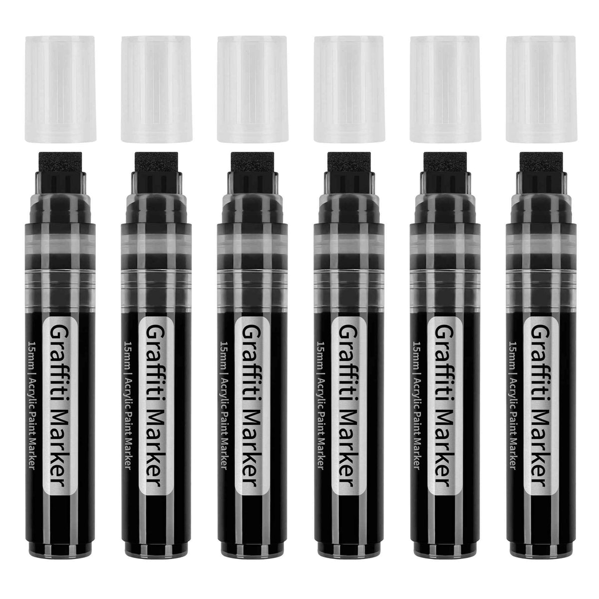12 Colors Jumbo Graffiti Markers 15mm Wide Tip Acrylic Paint Pens