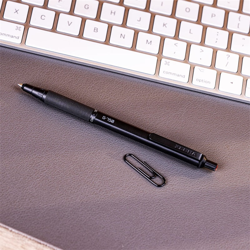 Zebra Pen G-750 Retractable Gel Pen Plus Black and Blue Refill