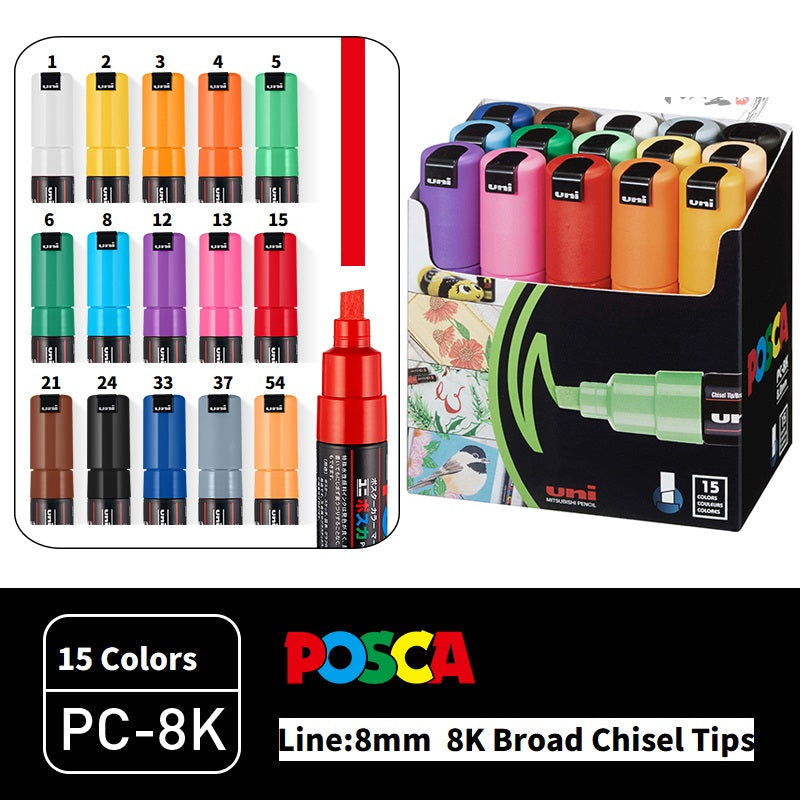 Uni Posca PC-8K Paint Markers 15-Pack