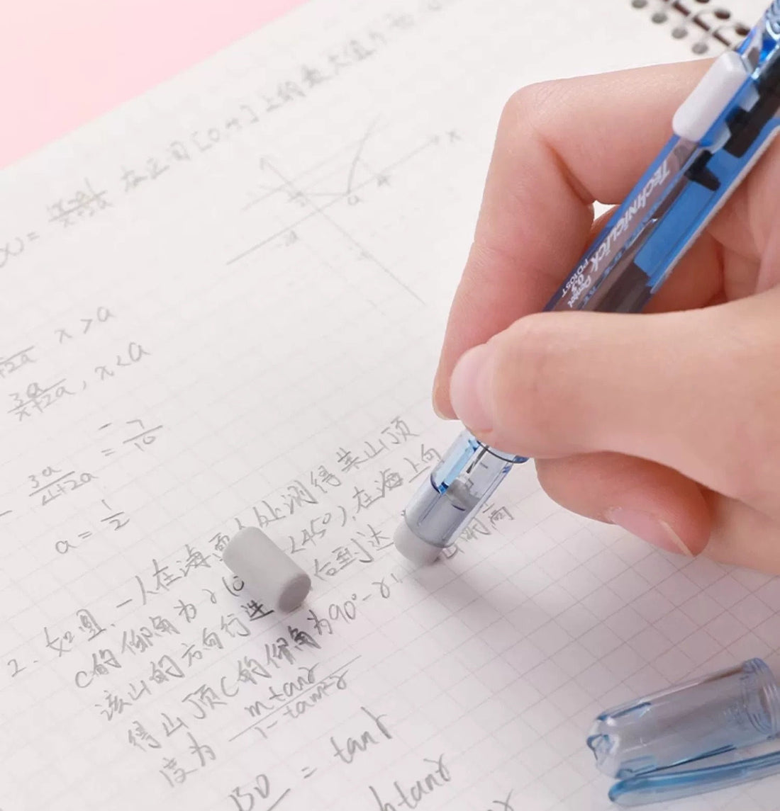 Pentel PD105T Mechanical Pencil | 0.5mm | Side-Click | Color-Block Barrel | 4-Pen Set