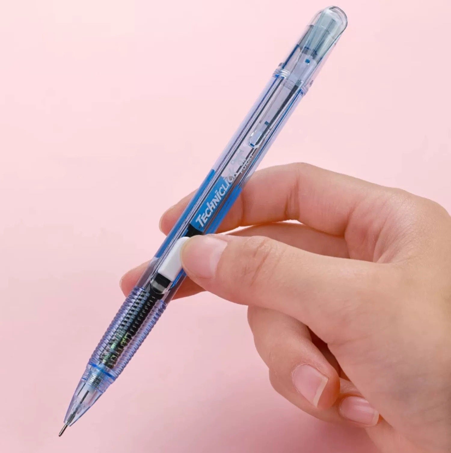 Pentel PD105T Mechanical Pencil | 0.5mm | Side-Click | Clear Barrel | 3-Pen & 5-Pen Sets