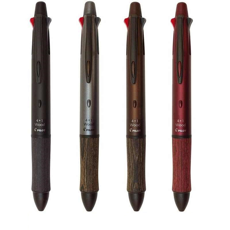 Pilot 4+1 Wood Ballpoint Pen & Mechanical Pencil