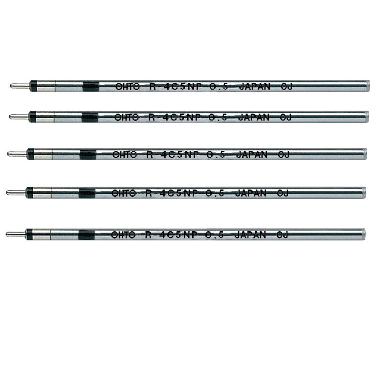 Ohto R-4C5NP 0.5mm Refill 5-Pack