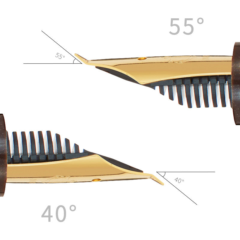 SAILOR Fude De Mannen Calligraphy Fountain Pen – Long Barrel, 40-Degree Nib