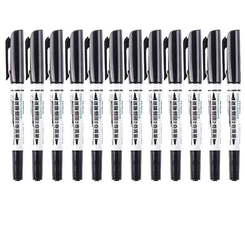SIMBALION 685 Dual-Tip Oil-Based Marker Pens 12-Pack