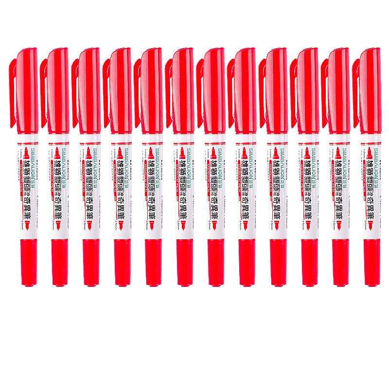 SIMBALION 685 Dual-Tip Oil-Based Marker Pens 12-Pack