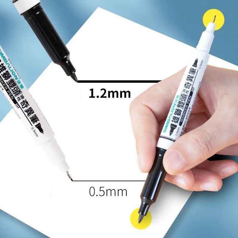 SIMBALION 685 Dual-Tip Oil-Based Marker Pens 12-Pack