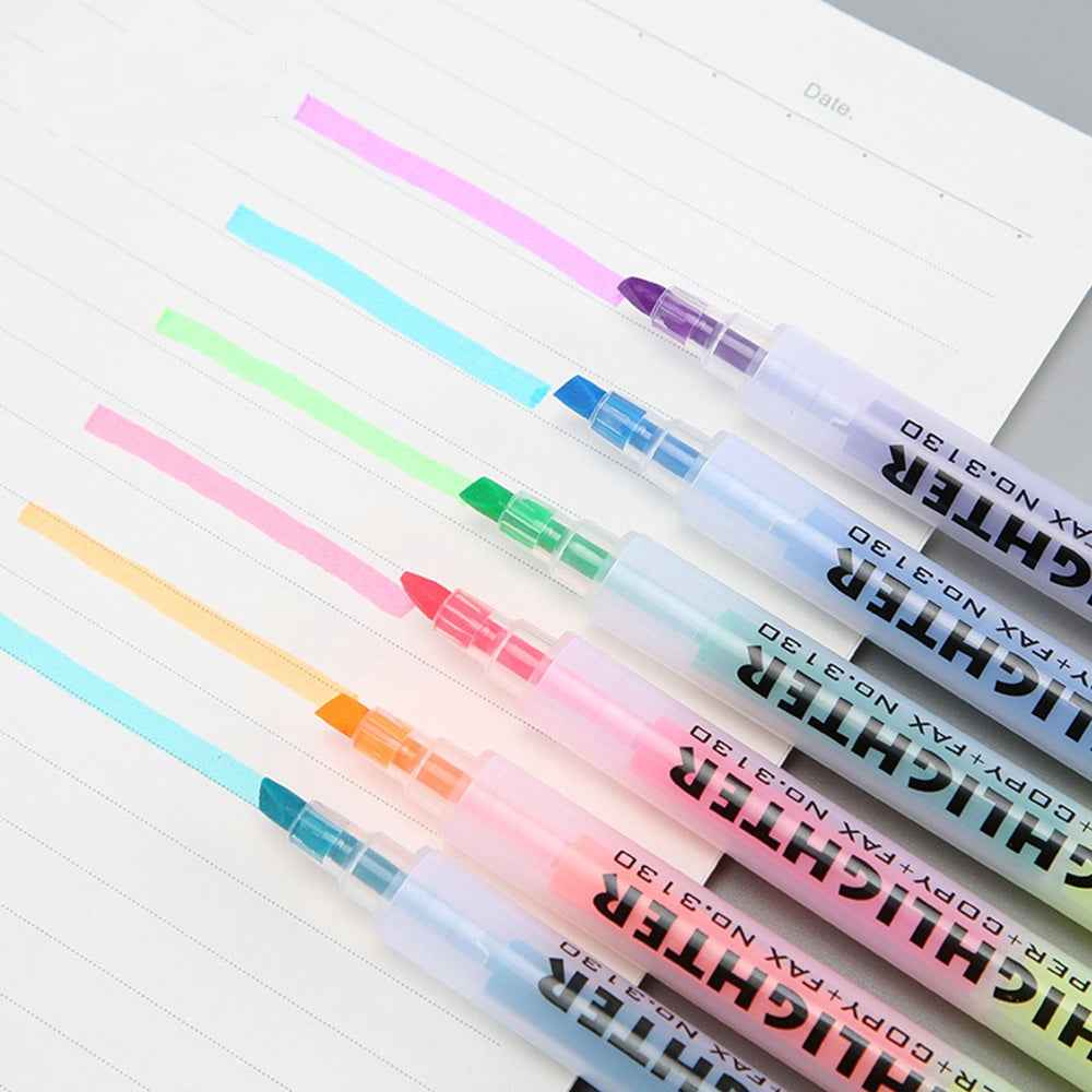 STA 3130 Double Ended Highlighter Set Candy Color 6 Pack - TTpen