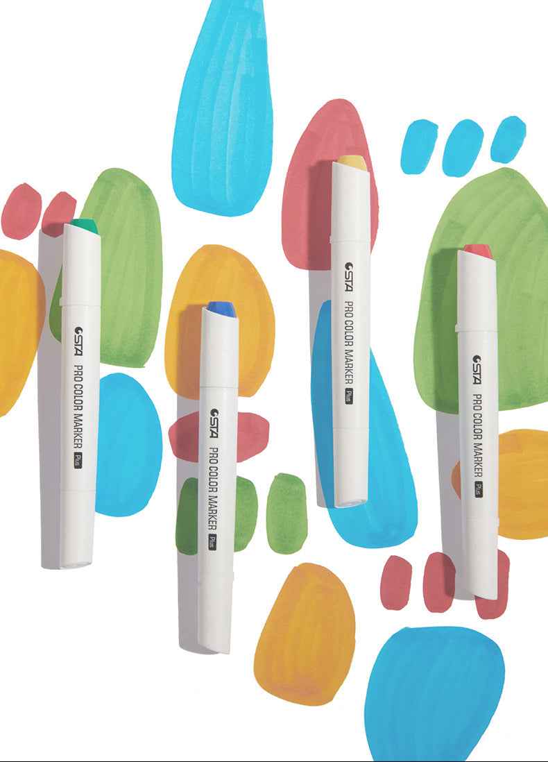 STA Pro Color Marker Plus 48 Gray Tone Alcohol Art Markers with Carrying Bag - TTpen
