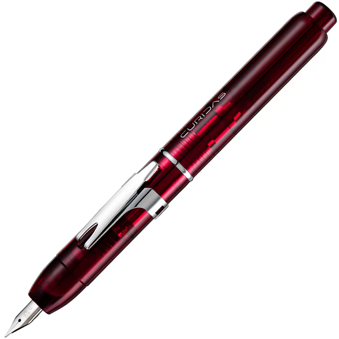 Platinum Curidas PKN-7000 retractable fountain pen in wine red