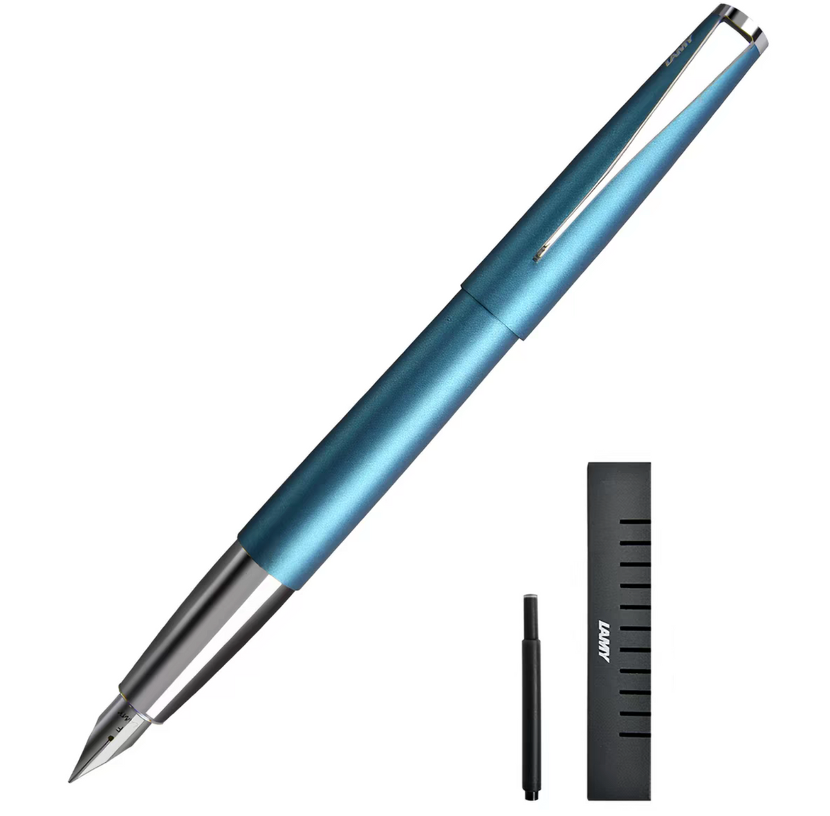 LAMY Studio Fountain Pen Aquamarine Blue Special Edition with gift box and sleeve