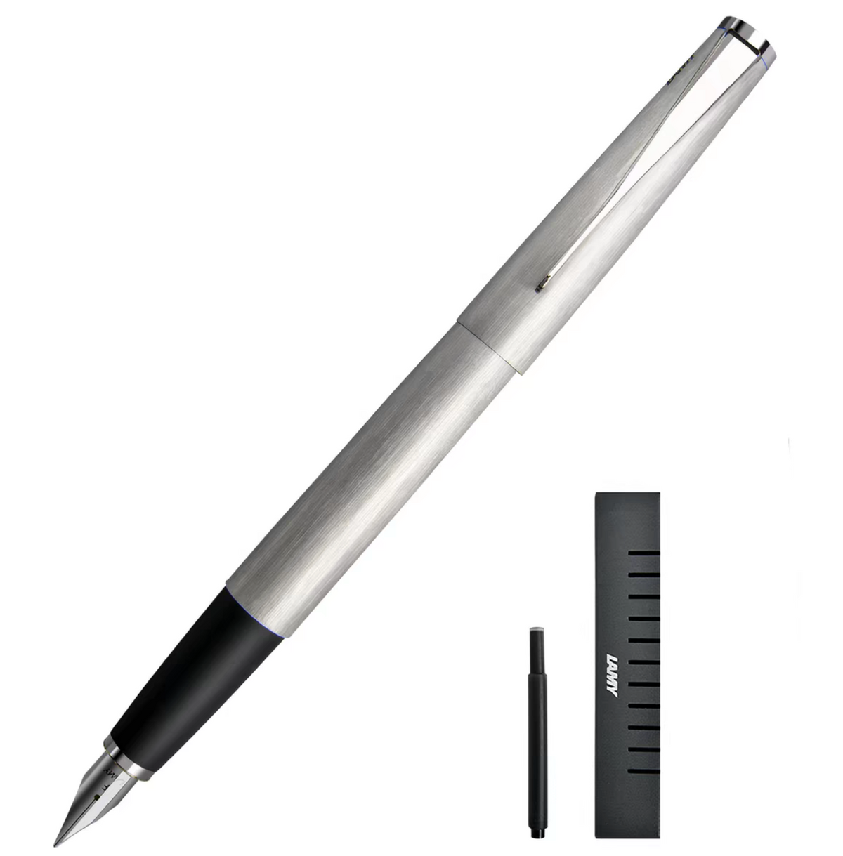 LAMY Studio Fountain Pen Brushed Silver Special Edition with gift box and sleeve