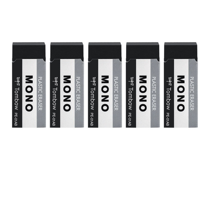 Tombow MONO PE-01A Plastic Eraser Small 5-Pack