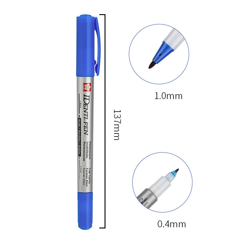 Sakura Identi-Pen Dual Tip Permanent Marker,3 Pack Blue